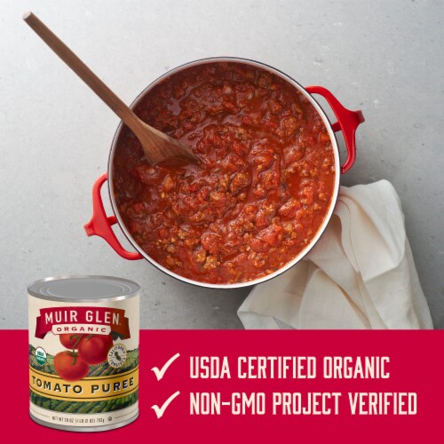 Muir Glen™ USDA Certified Organic Tomato Puree Perspective: left