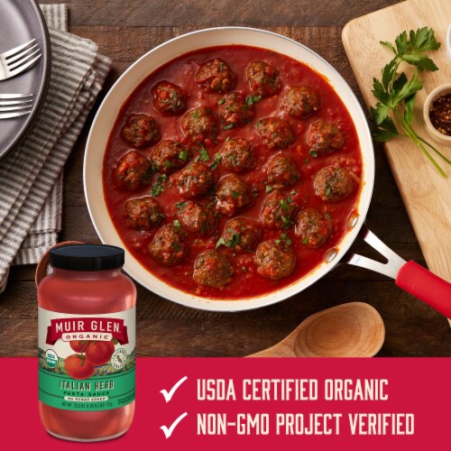 Muir Glen Organic Italian Herb Pasta Sauce Perspective: left