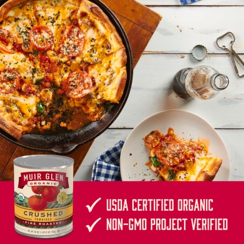Muir Glen™ Organic Crushed Fire Roasted Canned Tomatoes Perspective: left