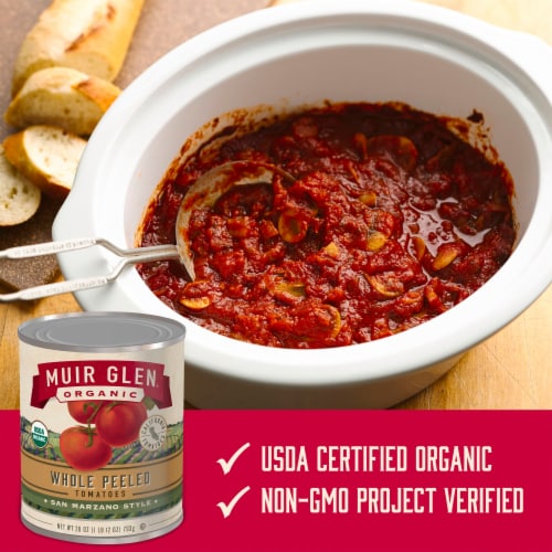 Muir Glen™ Organic San Marzano Style Whole Peeled Tomatoes Perspective: left