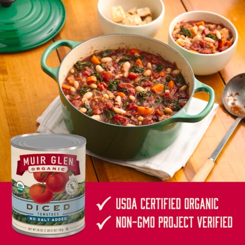 Muir Glen™ Organic No Salt Added Diced Tomatoes Perspective: left