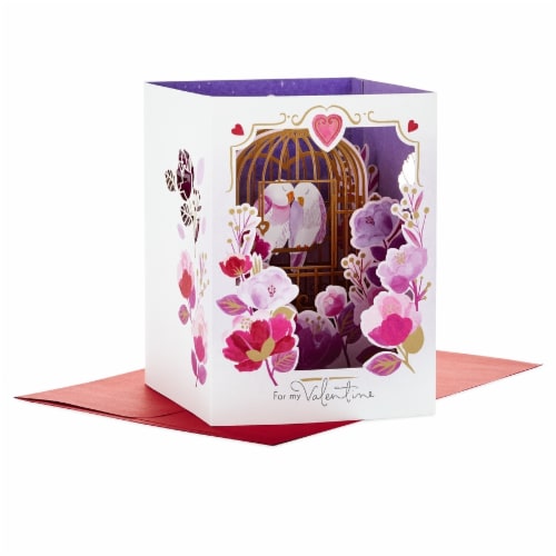 Hallmark Valentine's Day Card #49: Hallmark Paper Wonder Displayable Pop Up Love Birds Perspective: left