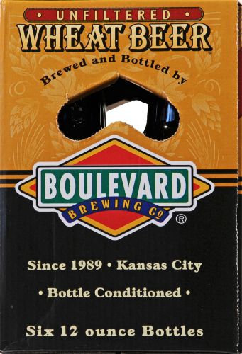 Boulevard Brewing Wheat Company Beer Perspective: left