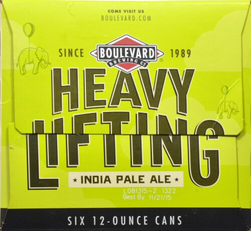 Boulevard Brewing Co. Heavy Lifting IPA Perspective: left