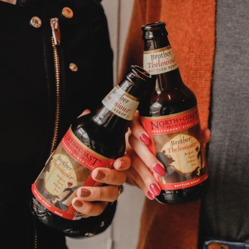 North Coast Brewing Co. American Artisan Series Brother Thelonious Belgian Style Abbey Ale Perspective: left