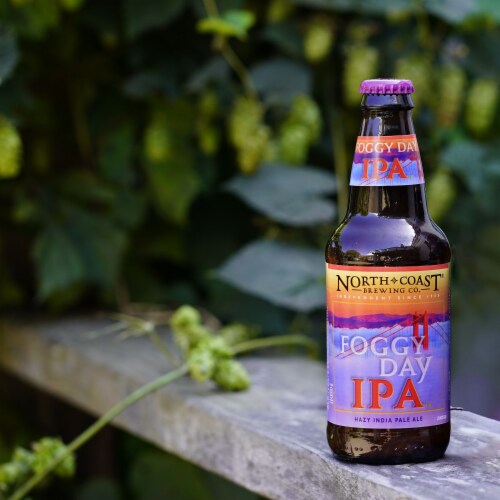 North Coast Brewing Co. Foggy Day Hazy IPA Craft Beer Perspective: left