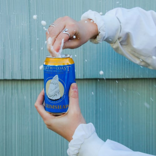 North Coast Brewing Co. Scrimshaw Pilsner Style Beer Perspective: left