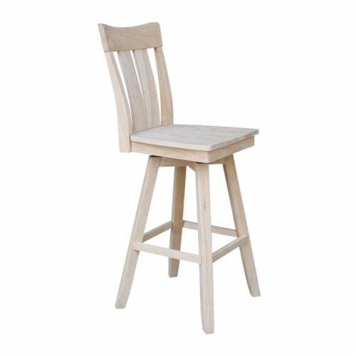 Ava Bar height Stool - With Swivel Seat - 30  Seat Height Perspective: left