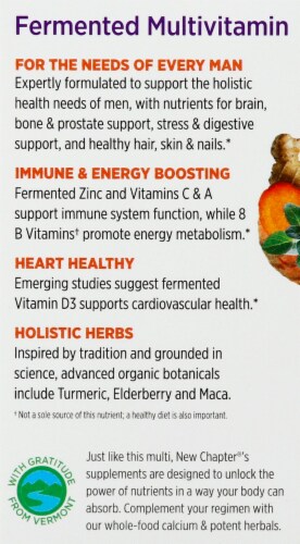 New Chapter® Every Man™'s One Daily Whole-Food Multivitamin Vegetarian Tablets Perspective: left