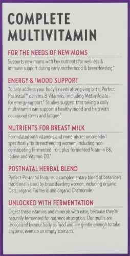 New Chapter Perfect Postnatal Multivitamin Tablets Perspective: left