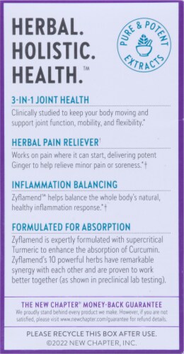 New Chapter Zyflamend Whole Body Dietary Supplement Perspective: left