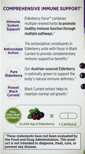 New Chapter® Elderberry Force Dietary Supplement Capsules Perspective: left