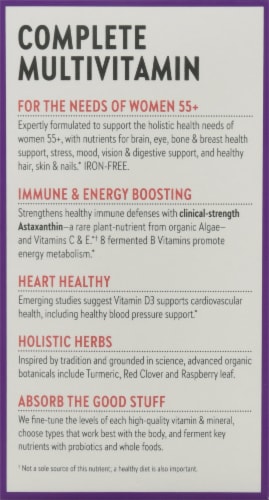 New Chapter Every Woman's One Daily 55 + Multi Vegetarian Tablets Perspective: left