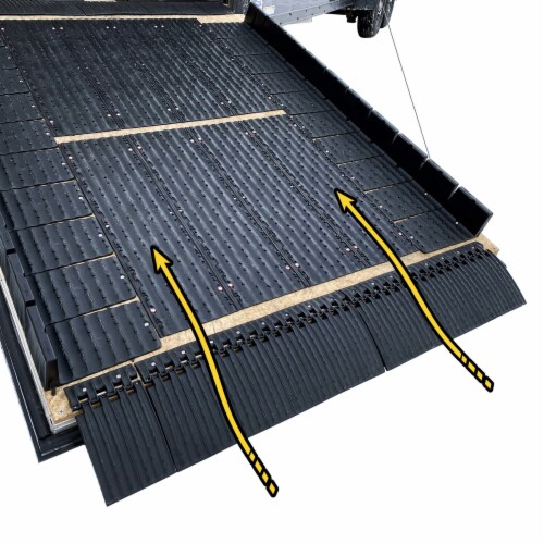 Caliber Edge Glides 2.0 Trailer Ramp Smooth Edge Protection Track, (3 Piece) Perspective: left