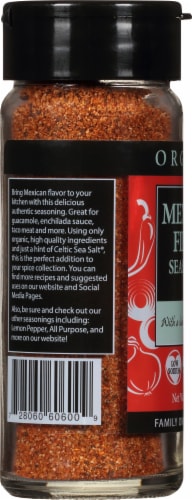Selina Naturally  Organic Mexican Fiesta Seasoning with a Hint of Celtic Sea Salt Perspective: left