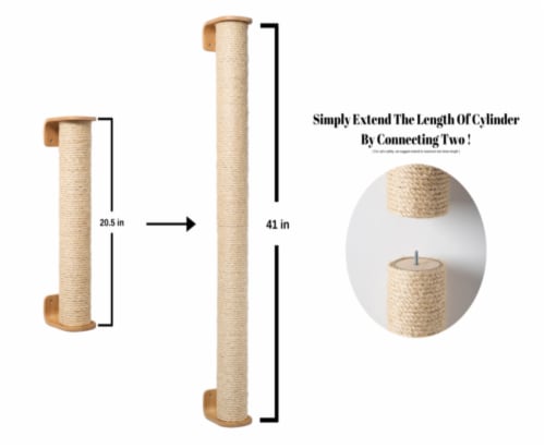 MyZoo Cylinder Replacement, Extend Cat scratcher, Scratching Post to 2 Times Length Perspective: left
