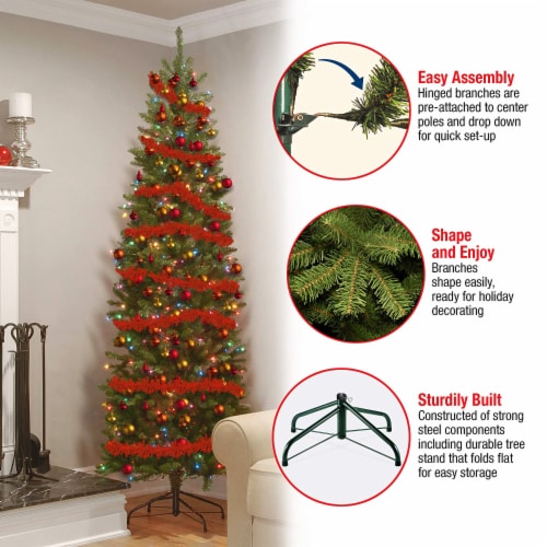 National Tree Company Kingswood 7 Foot Slim PreLit Artificial