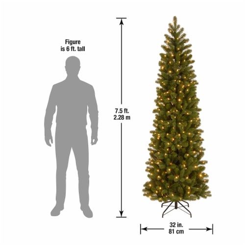 National Tree Company Feel Real 7.5 Foot Artificial Christmas Tree with ...