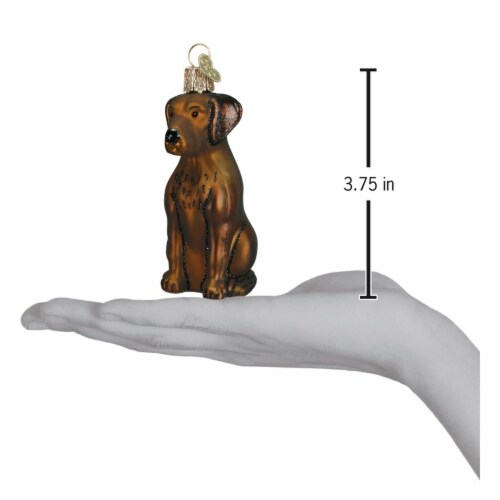 Old World Christmas Labrador Retriever Chocolate Dog Lab Best Friend 12387 Perspective: left