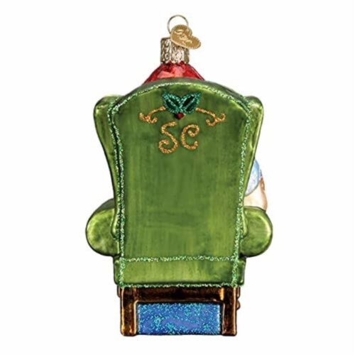 Old World Christmas Santa Vaccinated Glass Vaccine Covid 40323 Perspective: left