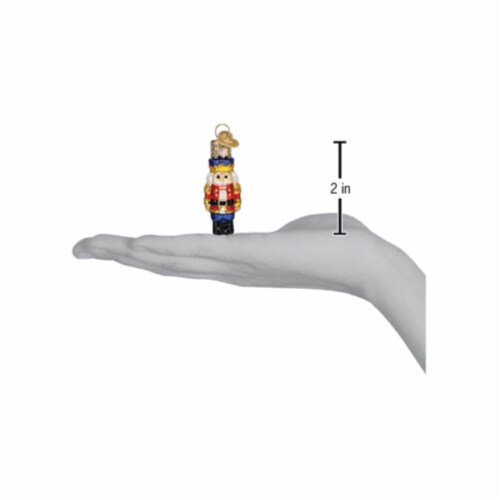 Old World Christmas 2.00 Mini Nutcracker Soldier Gumdrops Collection Wooden King Perspective: left