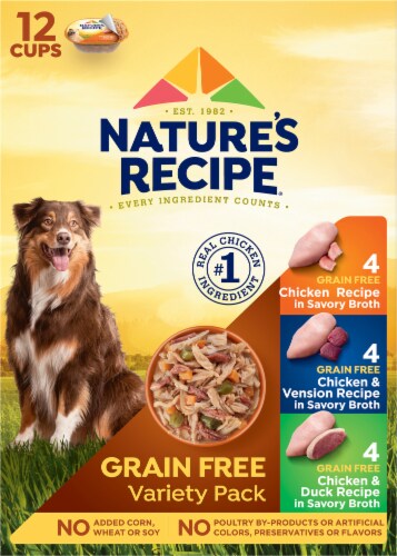 Nature's Recipe® Grain Free Dog Food Variety Pack Perspective: left