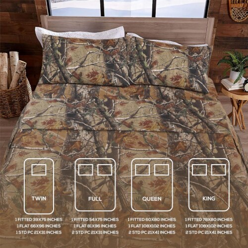 Realtree All Purpose Camo Twin Sheet Set 3 Piece Rustic Bedding for Lodge Cabin Hunting Twin Fry s Food Stores