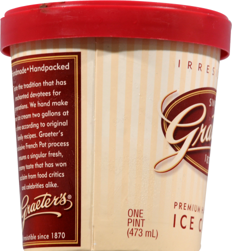 Graeter's Cinnamon Flavored Ice Cream Perspective: left