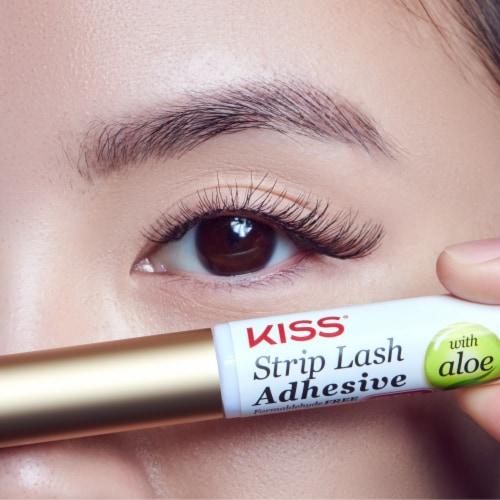 Kiss® Premium Latex Free Strip Eyelash Adhesive - Clear Perspective: left