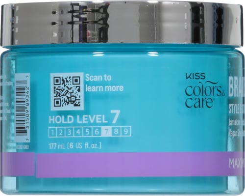 Kiss Colors & Care® Maximum Hold Braiding Gel Perspective: left