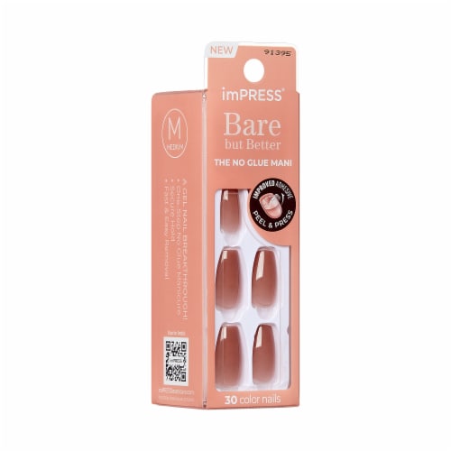 KISS® imPress® Bare But Better No-Glue Press On Nails - Flare Perspective: left