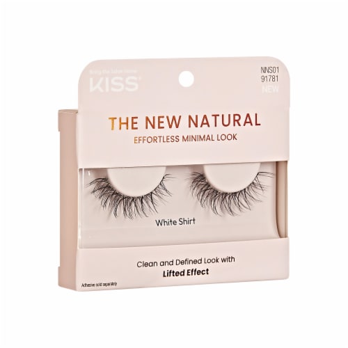KISS The New Natural, False Eyelashes, White Shirt, 12 mm, 1 Pair Perspective: left