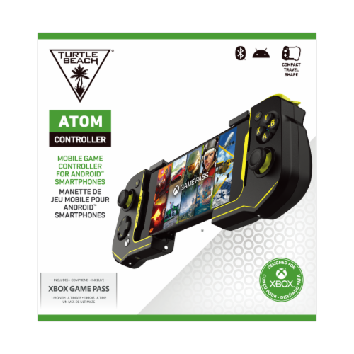 Turtle Beach TBS076005 Atom Mobile Game Controller for Android - Black/Yellow Perspective: left