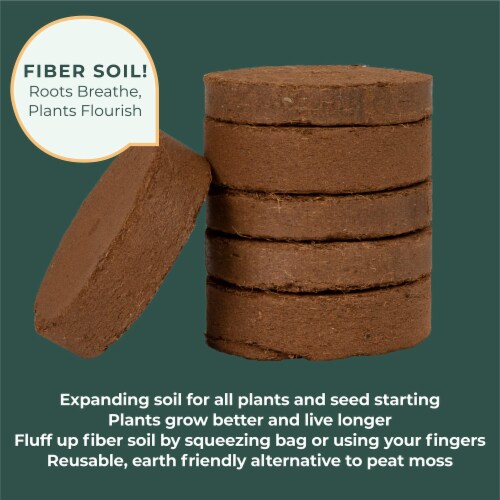 Window Garden 12qt Organic Fiber Soil + Hydrating Bag, Plant Soil for Any Kit Perspective: left
