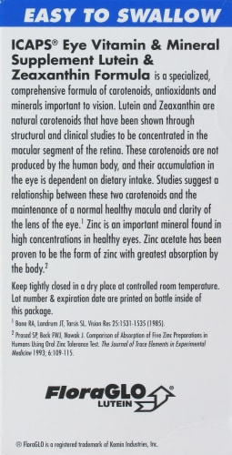 Alcon I-Caps Lutein & Zeaxanthin Supplements Perspective: left