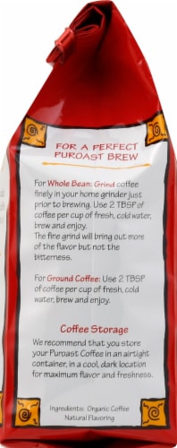 Puroast Organic Vanilla Ground Coffee Perspective: left