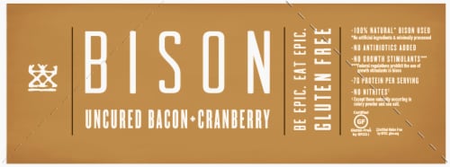 EPIC Uncured Bacon Cranberry Bison Bars Perspective: left