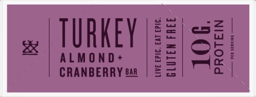 EPIC Turkey Almond + Cranberry Protein Bars Perspective: left