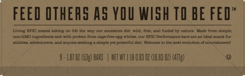 EPIC® Almond Butter Chocolate Performance Bar 9 Count Perspective: left