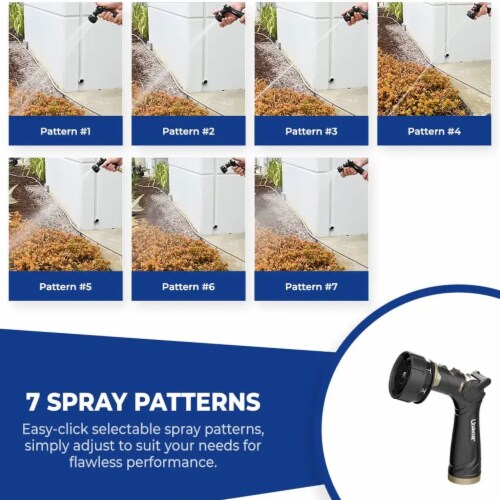 Underhill Proline Master Gold Series 7 Spray Pattern Hose Nozzle w/ 3/4 In Inlet Perspective: left