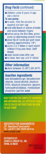 Zicam® Extreme Congestion Relief with Soothing Aloe Vera No Drip Nasal Spray Perspective: left