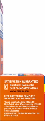 Zicam® Cold Remedy Elderberry Citrus Flavor Rapidmelts® Perspective: left