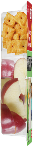 Crunch Pak® Minecraft Snacker with Sliced Sweet Apples Cheese and Cheez-It Crackers Snack Tray Perspective: left