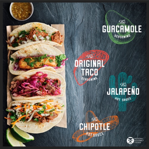 Thoughtfully Gourmet, Taco Night Seasoning and Hot Sauce Gift Set, Set of 4 Perspective: left