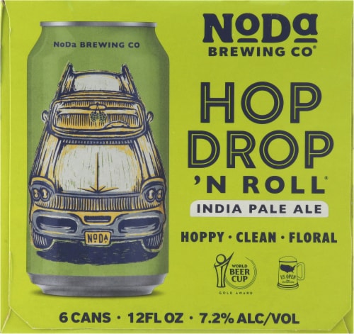 NoDa Brewing Company® Hop Drop N Roll Pale Ale Perspective: left