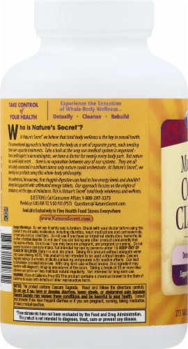 Nature's Secret Multi-Fiber Cleanse Dietary Supplement Tablets Perspective: left
