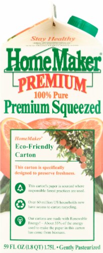HomeMaker® 100% Squeezed with Pulp Premium Orange Juice Perspective: left
