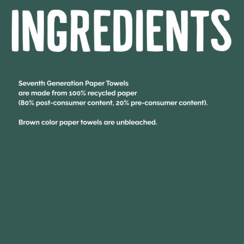 Seventh Generation 100% Recycled Paper Unbleached Paper Towels Perspective: left