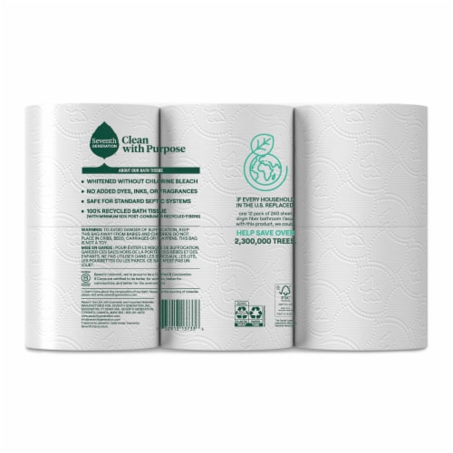 Seventh Generation Recycled Bath Tissue Toilet Paper Perspective: left