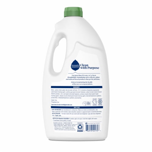 Seventh Generation Free & Clear Dishwasher Detergent Gel Perspective: left